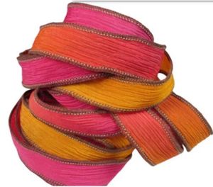 Cinta Plana de Seda 100% Pura YS-317 de Y S INTERNATIONAL, para Joyería/Collares/Pulseras, Multicolor, Decorativa, para Moda - Product Image 5