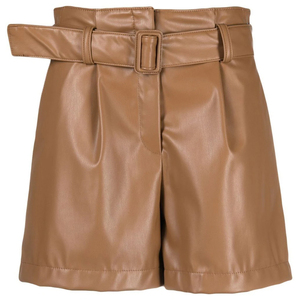 Pantalones Cortos de Satén Marrón para Hombre, Cintura Media con Bolsillos, Cintura Elástica Informal, Color Sólido, Tejido de Tela - Product Image 4