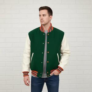 New Fashionable Custom Logo Varisty <b>Jacket</b> for <b>Men</b> and Solid Color Plus Size Winter Wear Clothing Wholesale - Product Image 4