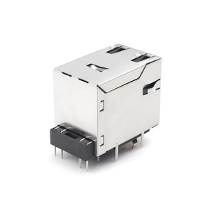 HAXN Integrated 1 Port RJ45 <span class=keywords><strong>USB</strong></span> Combo 8206 1*1 10/100BT W/EMI TAB W/LED RJ45-ICM anschluss POE Unterstützt Abgeschirmt - Product Image 2