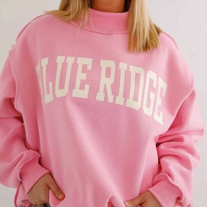 Blue Ridge Custom <b>Mock</b> <b>Neck</b> Sweatshirt Women Men Youth Cotton Fleece Chenille Letter Embroidery Greek Sorority Fraternity Pullov - Product Image 5