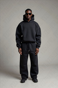Custom Winter Casual Eco-Friendly Baggy Tracksuit Men Women Oversized Streetwear Hoodie <b>Jogger</b> <b>Matching</b> <b>Set</b> Logo Printing - Product Image 3