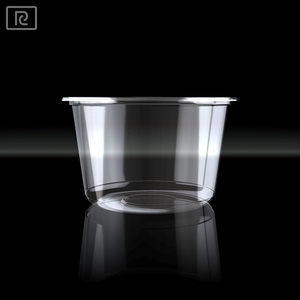 Bol à salade de fruits transparent PLA unique pour l'affichage de produits d'emballage et d'impression haut de gamme - Product Image 2