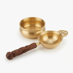 Brass <b>Tea</b> Strainer Mesh Resting <b>Pot</b> Excellent quality Brass <b>Tea</b> Stainer Metal <b>Tea</b> <b>Infuser</b> Cheap price - Product Image 1