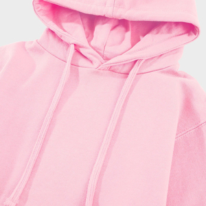 Ropa de Gimnasio al Por Mayor a Precio Económico, Top Corto Rosa con Efecto Desgastado y Relieve para Mujer, Sudadera con Capucha para Gimnasio, Proveedor Mayorista - Product Image 3