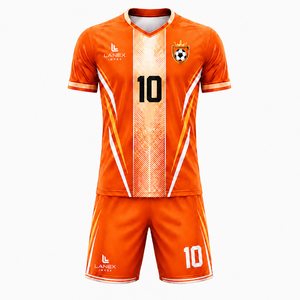 Conjunto de Uniforme de Fútbol Premium para Hombre, Camiseta y Pantalones Cortos Personalizados, Sublimados, Transpirables, para Entrenamiento y Partido, Suministro al por Mayor - Product Image 1