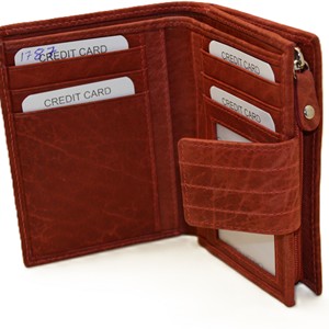Genuine Leather Long Bifold Driver's License <b>Wallet</b> <b>RFID</b> Blocking Lychee Grain Open Closure Polyester Daily Use Vintage Men's - Product Image 4