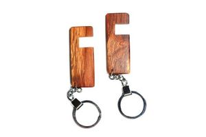 ผู้ผลิตพวงกุญแจไม้แบบกำหนดเอง ขายส่งจำนวนมาก ของขวัญส่งเสริมการขาย พวงกุญแจไม้พร้อมโลโก้ตามสั่ง MOQ ต่ำ - Product Image 3