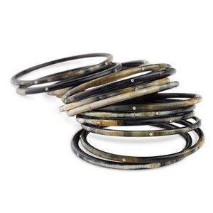 กำไลข้อมือแฟชั่นผู้หญิงทำจากเขาควาย ประดับด้วยอาเกต ราคาถูก ขายส่ง - Product Image 2