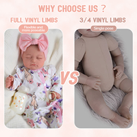 Poupée Bébé Reborn Fille Réaliste Endormie Babeside 20'' Connie, Corps en Tissu Doux, Compagnon de Confort, Vente en Gros Usine OEM ODM
