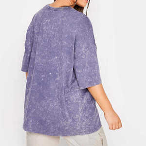 Camiseta de Mujer al por Mayor, Casual, Verano, Ecológica, 100% Algodón, Corte Ajustado, Diseño Personalizado, Tejido Transpirable Teñido Liso - Product Image 2