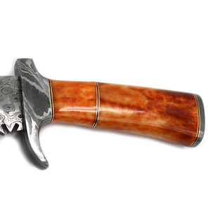 Cuchillo Bowie FOX IMPEX de Acero de Damasco con Mango de Madera, Diseño Compacto Personalizado, Duradero, para Supervivencia, Caza, Camping y Actividades al Aire Libre, de Alta Calidad - Product Image 5