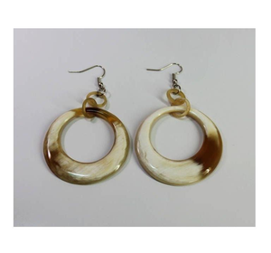 Prix d'usine, boucles d'oreilles artisanales modernes en corne de buffle de forme naturelle, écologiques, de haute qualité, bijoux de mode pour femmes en provenance d'Inde - Product Image 1