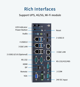 Computadora Industrial Integrada <span class=keywords><strong>Intel</strong></span> I5-<span class=keywords><strong>11400</strong></span> con Pantallas DP/VGA, LAN de 6 GbE, 8 Puertos USB, 4 Puertos COM, Montable en Pared - En Existencia - Product Image 2