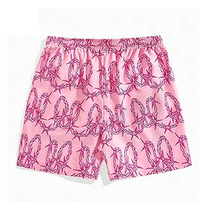 Shorts de bain personnalisés avec logo, couleur unie, vêtements de plage, 100% polyester - Product Image 2
