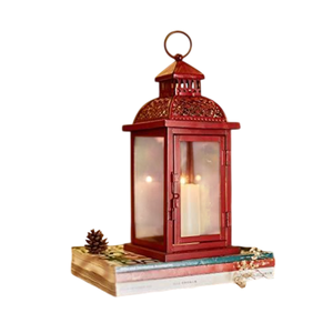 Vintage Style Hanging Red Metal Candle <b>Lantern</b> Decorative Candle Holder For Indoor Outdoor Events Parties And Weddings On Sale - Product Image 6