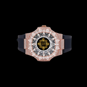Montre-bracelet analogique unisexe de luxe à la mode, la plus vendue, avec diamants Moissanite VVS de haute qualité et bracelet en caoutchouc, prix d'usine - Product Image 5