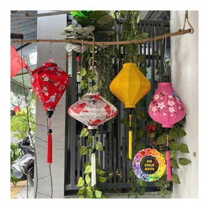Lanterne en bambou de qualité supérieure, artisanale de Quang Nam, écologique, en forme de diamant, pour les mariages, l'éclairage des restaurants, des hôtels, la décoration de jardins - Product Image 3