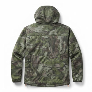 Veste de chasse réversible orange vif avec côté camouflage, vêtements de terrain pour l'extérieur, à capuche, tissu léger résistant aux intempéries - Product Image 2