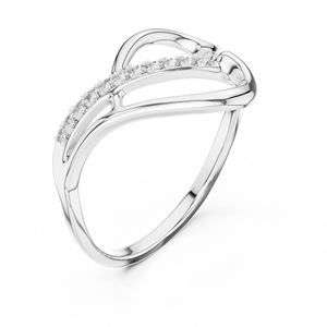 Anillo de Diamante Cultivado en Laboratorio SIMPLE HEART, Oro Amarillo de 18 Quilates con Baño de Rodio, Corte Brillante, para Compromiso, Fiesta, San Valentín, Uso Diario - Product Image 5