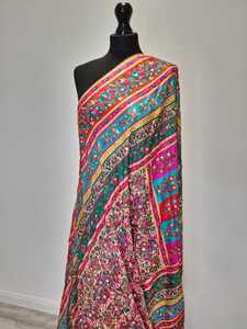 Festive Party Wear Handmade Women Ethnic Mirror Work Traditional <b>Wrap</b> <b>for</b> Women | scarves shawls & hijab Embroidered <b>Wedding</b> - Product Image 5