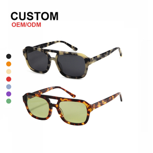 Lmamba 2407 Custom High End Top Quality Retro Gafas De Sol UV400 Frame Lens Custom Logo Polarized Acetate <b>Sunglasses</b> - Product Image 6