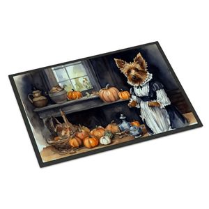 Felpudo de calabazas de cocina de Otoño de Terrier australiano, 24H X 36W, alfombra antideslizante para entrada de interior y exterior, alfombrilla lavable para puerta delantera de pila baja - Product Image 1