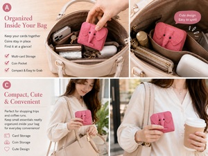 OEM Custom Fashion Elephant <b>Card</b> <b>Holder</b> <b>Wallet</b> Slim Multi-Slot Organizer Portable Minimalism Coin Purse <b>for</b> Daily Use Stationary - Product Image 5