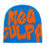 Bonnet Jacquard Mea Culpa Unisexe Adulte Style Urbain Hiver Réglable Motif Lettres Acrylique Tricoté Décontracté Logo Personnalisable