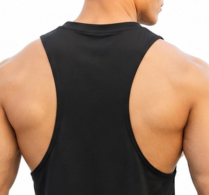 <b>Mens</b> Stringer <b>Singlet</b> Gym Workout Tank Top Lightweight Breathable Comfortable Sports Fitness Training Bodybuilding Activewear - Product Image 4