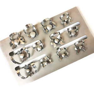 Kit de pinces de barrage dentaire orthodontique en acier inoxydable, 32 pièces, 3 mors, manuel, avec support de pinces, CE ISO - Product Image 5