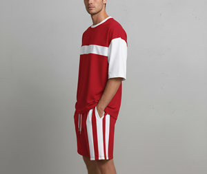 Vêtements de rue pour hommes 2026 – Tenue décontractée bicolore avec logo sérigraphié personnalisé – 100 % coton, streetwear écologique et anti-transpiration pour hommes - Product Image 2