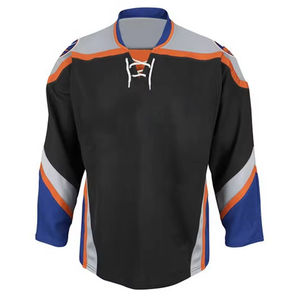 Maillots de hockey sur glace rétro personnalisés réversibles en gros, imprimés par transfert thermique, 100 % polyester respirant, grandes tailles, pour entraînement court - Product Image 5