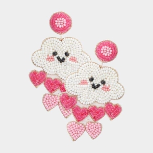 Juego de pendientes bordados y con cuentas para regalo, pendientes bordados hechos a mano, totalmente personalizables por MULTI CRAFT - Product Image 1