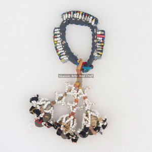 Rare Handmade Tribal Gypsy Tassel-Banjara Colorful Tassel- Vintage Bohemian <b>Beaded</b> <b>Bracelets</b> Banjara Charm Vintage <b>Beaded</b> Bangle - Product Image 2
