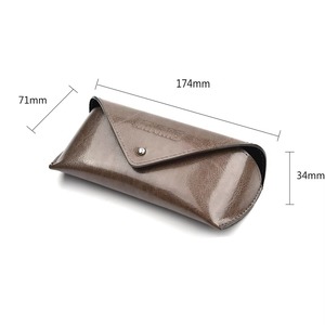 Étui optique en cuir véritable avec intérieur souple, protection pour lunettes de soleil, vente en gros, articles en cuir personnalisés LGC-0069 - Product Image 3