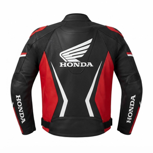 Veste de course pour moto en cuir de vache véritable Zonda pour homme/Chaqueta, équipement de protection CE niveau 2 avec bosse dorsale - Product Image 2