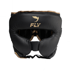 Latest <b>Model</b> Professional Full Face Fly Boxing Head Guards Custom Made Genuine Leather Muay Thai Pro Protection Fly Head Guards - Product Image 1