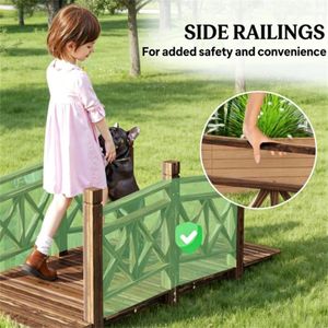 Pasarela Peatonal, Puente de Jardín de Madera, Elegantes Adornos de Jardín - Product Image 3