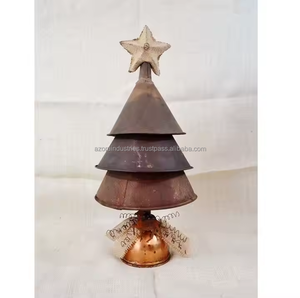 Adorno colgante de Papá Noel y muñeco de nieve de Metal rústico, decoración de árbol de Navidad blanco con cascabel para decoraciones festivas - Product Image 5