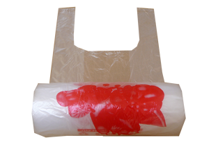 Bolsas de camiseta de polietileno LDPE reciclables de alta calidad 2025 en rollo con asas de chaleco Embalaje de compras de plástico impreso personalizado - Product Image 5