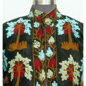 Veste matelassée en coton indien brodé pour femme, automne-hiver, écologique, respirante, séchage rapide, manches longues, longueur normale, Cotrise - Product Image 3