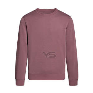 Sweat-shirt unisexe d'hiver à col rond en tissu polaire, mélange polyester/coton, coupe classique, respirant, 300g, style streetwear - Product Image 1