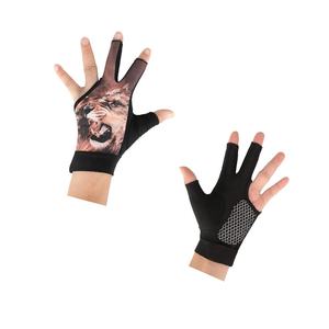 ถุงมือสนุกเกอร์แบบสวม 3 นิ้ว ยืดหยุ่นได้ ผลิตตามสั่ง OEM ODEM ดีไซน์ใหม่ทันสมัย ขายส่ง ผลิตจากโพลีเอสเตอร์/วิสโคส สำหรับกีฬาบิลเลียด เหมาะสำหรับทุกเพศ - Product Image 6
