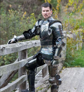 Armadura de caballero medieval, traje de armadura de acero funcional, Cosplay, Sca Warrior, acabado negro, armadura de cuerpo completo, traje de acero portátil - Product Image 5