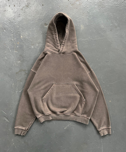Sweat-shirts à capuche pour hommes en molleton français surdimensionné, personnalisés, de grande taille, 500 g/m², effet délavé, vintage, unis - Product Image 1