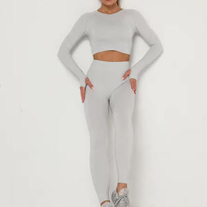 Ensemble de yoga pour femmes, 2 pièces, rose, vêtements de sport, ensemble de yoga pour l'entraînement, vêtements de sport pour la salle de sport, prix abordable, ensembles de yoga extensibles dans 4 directions - Product Image 6