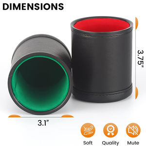 Juego de Vasos para Dados de Cuero PU con Logotipo Personalizado, Clásico, Deportivo, Duradero, para Bar, Club Nocturno, KTV, Fiesta, Juego de Dados - Product Image 4