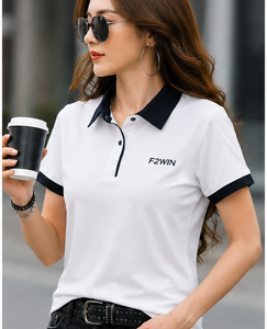 Camiseta Deportiva para Mujer Force 2 Win Blanca, Manga Corta, Color Sólido, Transpirable, de Secado Rápido, con Estampado de Letras en la Parte Delantera, 220g, 100% Algodón - Product Image 4