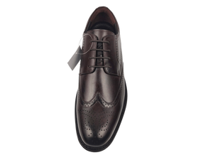 Zapatos Oxford Marrones para Hombre, con Cordones, Punta Cerrada, Antideslizantes, para Vestir, Oficina, Carrera, Color Sólido, Suela de Goma, para Todas las Temporadas - Product Image 2